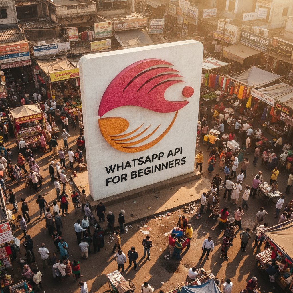 deepiar's tweet image. &quot;Transform your business with WhatsApp API for Beginners! Swipe to see our innovation as a monumental installation in the midst of India’s energetic markets—where tradition meets technology. #BusinessAutomation #WhatsAppAPI #MarketInnovation #Zentrans&quot;