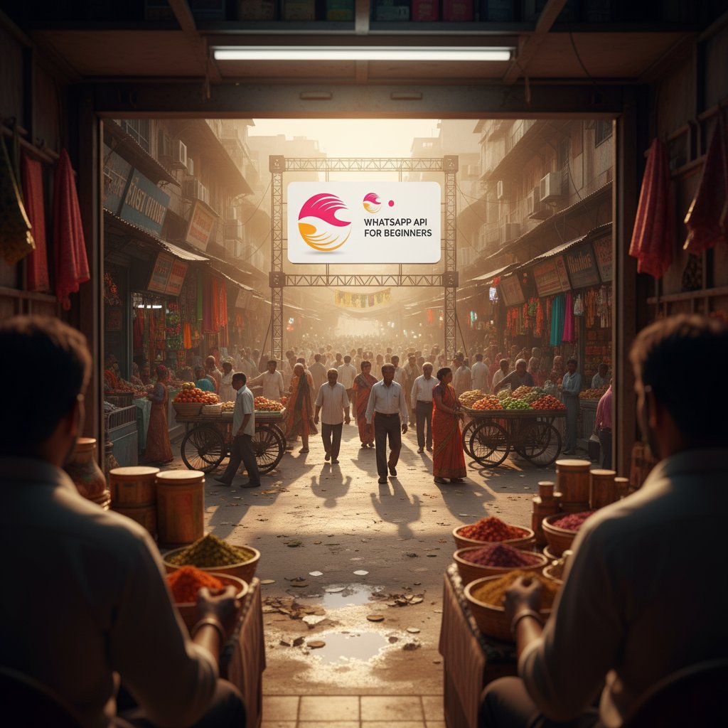 deepiar's tweet image. &quot;Transform your business with WhatsApp API for Beginners! Swipe to see our innovation as a monumental installation in the midst of India’s energetic markets—where tradition meets technology. #BusinessAutomation #WhatsAppAPI #MarketInnovation #Zentrans&quot;