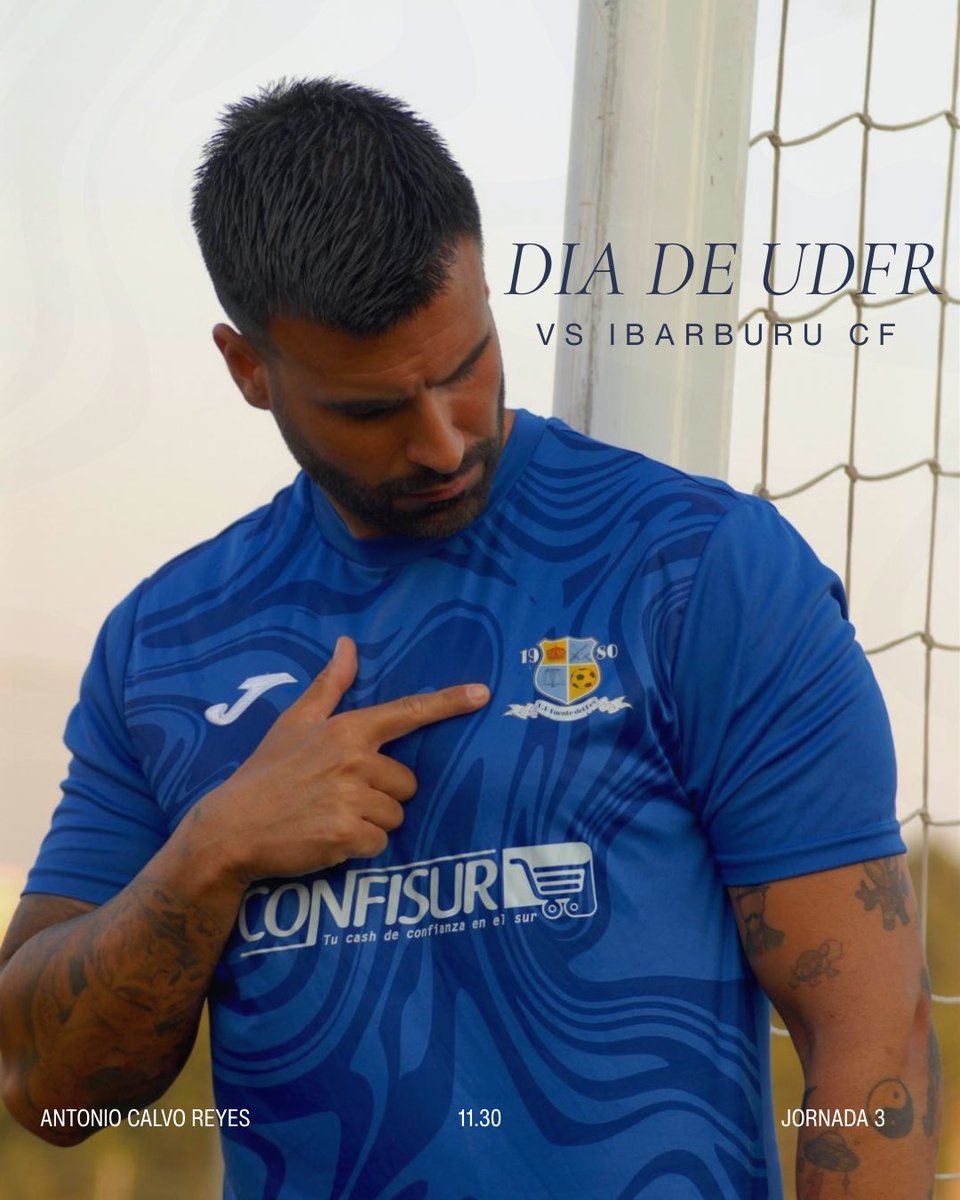 💙 ¡DÍA DE PARTIDO!
Hoy la U.D. Fuente del Rey se enfrenta al Ibarburu CF.
📍 Municipal Antonio Calvo Reyes
🕚 11:30
💪 ¡Vamos a por todas, Fuente! #DíaDeUDFR #VamosFuente #UDFuenteDelRey