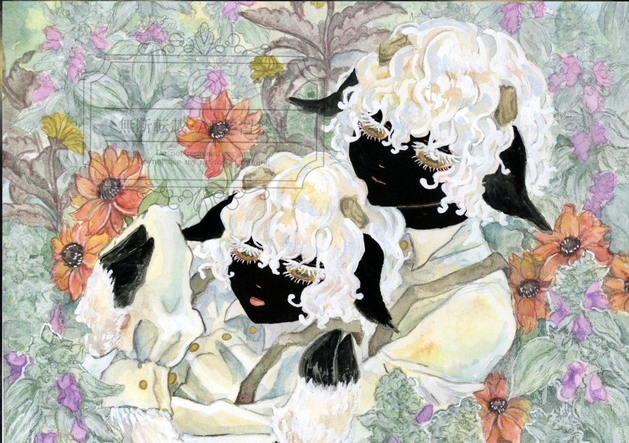 「花持ち 娘」水彩画 梅小花 /ときめきの一瞬 /Series XYZ on X: 