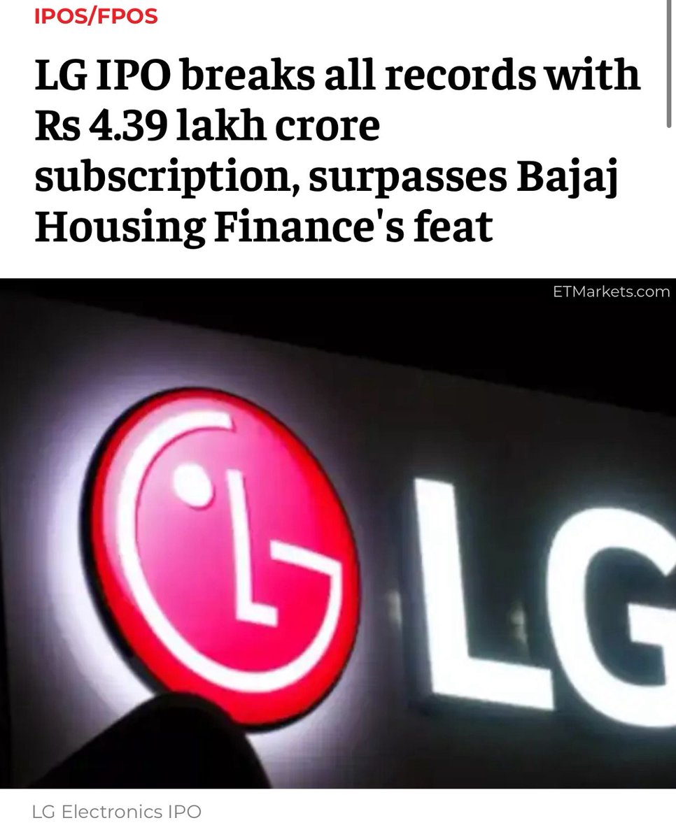 naralokesh's tweet image. LG Electronics bet ₹5,000 crore on #AndhraPradesh - and the market loved it. Their IPO broke all records. If global giants see AP as the future of manufacturing, what’s stopping you? The doors are open. The time is now. 
@LGIndia 
#InvestInAP