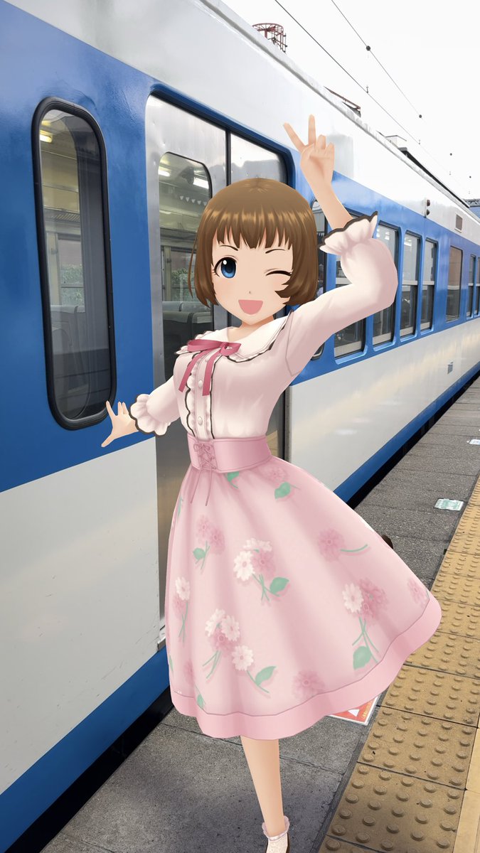 nomneige's tweet image. バスで西武秩父駅に着いて秩父鉄道の御花畑駅から急行乗って熊谷に出ます。そういや、今どき有料の急行って珍しいよなぁ

#工藤忍 
#デレステAR 
#AR忍ちゃんとお出かけ