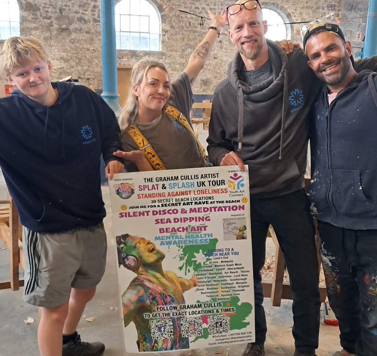Feeling lonely? Sad? Slightly feral? Perfect. Join us 5pm today at Whitesands Beach for SPLAT &amp; SPLASH 💦🎨
Silent disco, sea dips, art &amp; ketchup therapy 🍅✨
Free. Daft. Healing.
@grahamcullisartist @silberscic #SplatAndSplash #ChaosHeals #BeachTherapy