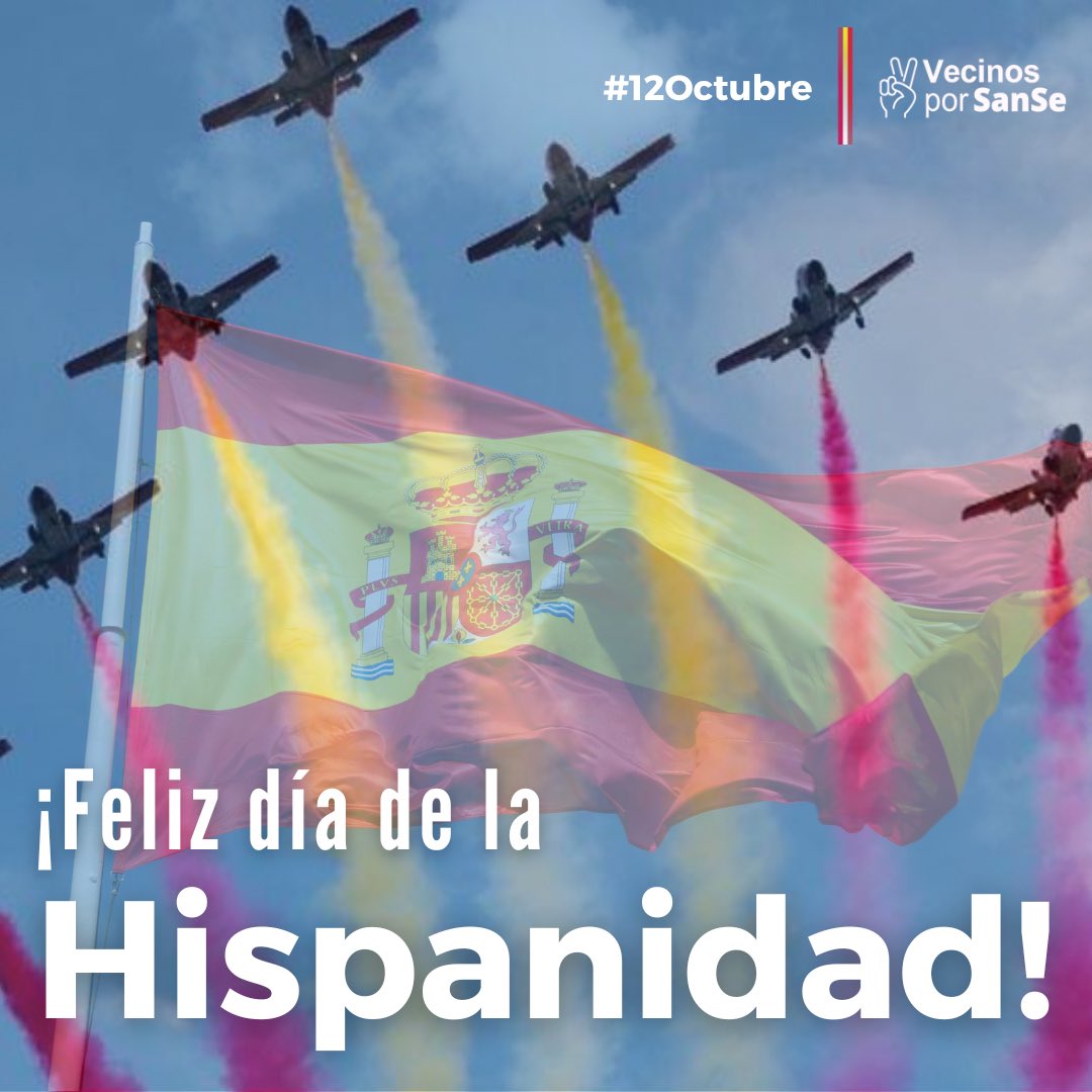 ¡Feliz Día de la #Hispanidad! ¡Feliz día de la #FiestaNacional!

¡Viva España! 🇪🇸

#12Octubre #SanSe #VecinosPorSanSe