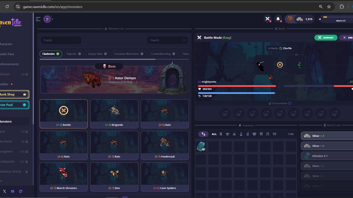 Zeke_2007's tweet photo. Gm idlers, i started playing @RavenIdle and i have to seriously compliment it but for now, let me remind you that @OverKnightsGame quest on immutable ends in 1 day.

The games interface is so easy to navigate and you can literally play while you sleep. 
I'll be dropping more SS and my takes on it soon.