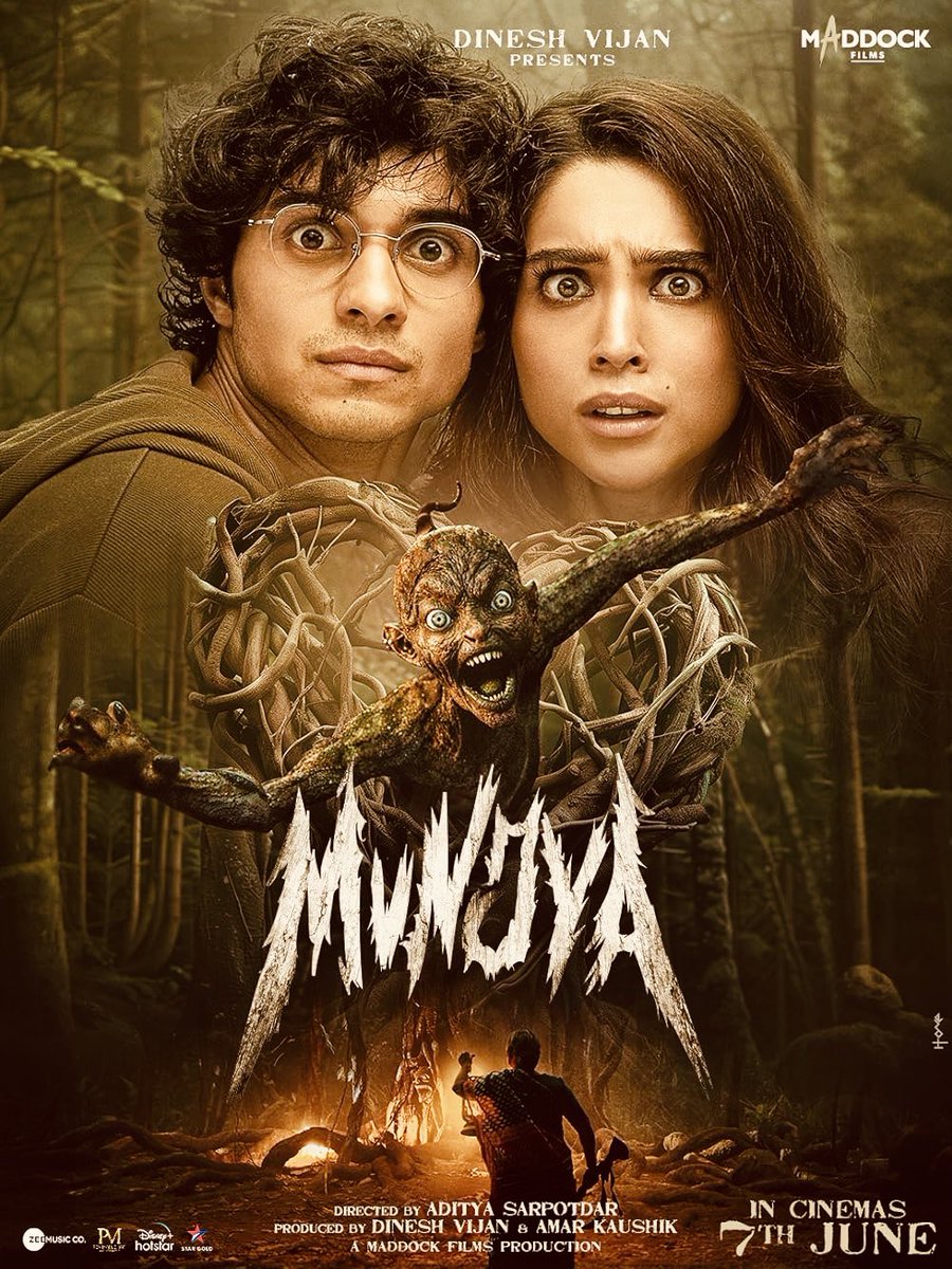 Rcoolmovies's tweet image. Winning the 2025 Filmfare Award for

Best VFX #VisualEffects 

#Redefine

#Munjya (film) directed by Aditya Sarpotdar truly a bewitching supernatural comedy horror! 

the shrivelled creature Munjya is terrifyingly lethal as it blends &amp;amp; entangles itself. @MaddockFilms @filmfare