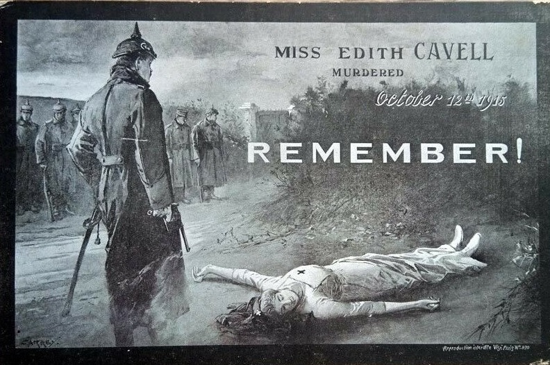 British nurse Edith Cavell (49) executed in Brussels.
ww1ieper1917.wordpress.com/2024/10/12/bri…