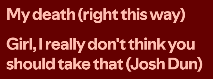 inkywhip's tweet photo. as a twenty one pilots fan, you don't realize just how weird and confusing these lyrics are to outsiders 💀 https://t.co/HNOqosL8bx