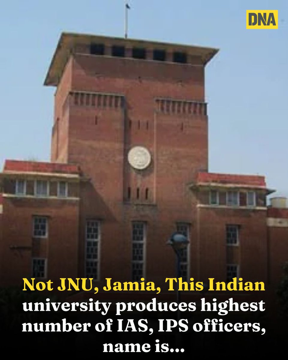 dna's tweet image. This university in India is popular as the go-to hub for UPSC aspirants. It has produced numerous successful IAS and IPS officers who are now serving the nation. From IAS Tina Dabi, Ria Dabi, to IAS Smriti Mishra and IAS Donuru Ananya Reddy, this renowned university is known to…