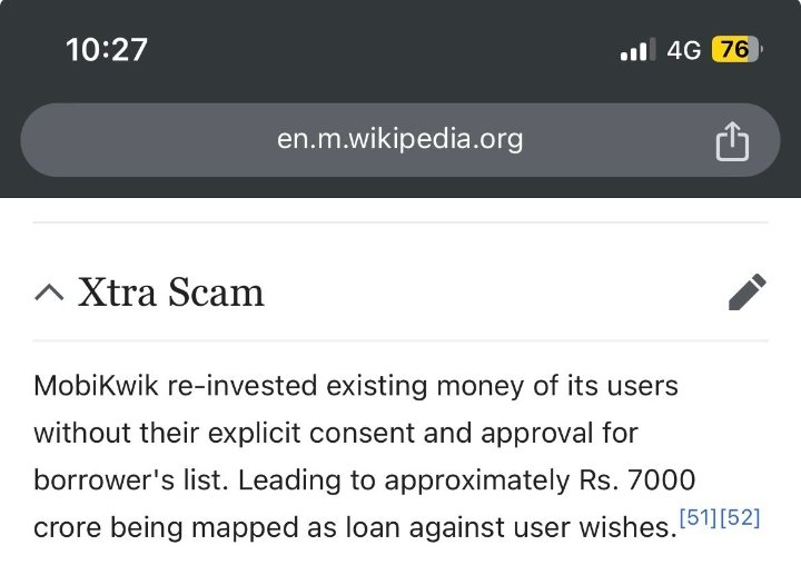 <a href="/GffFintechfest/">Global Fintech Fest</a> <a href="/MobiKwik/">MobiKwik</a> Shame on you Upasana and Bipin..
You looted your investors money in the name of XTRA investment scheme.
<a href="/MobiKwik/">MobiKwik</a> ❌
ScamKwik ✔️