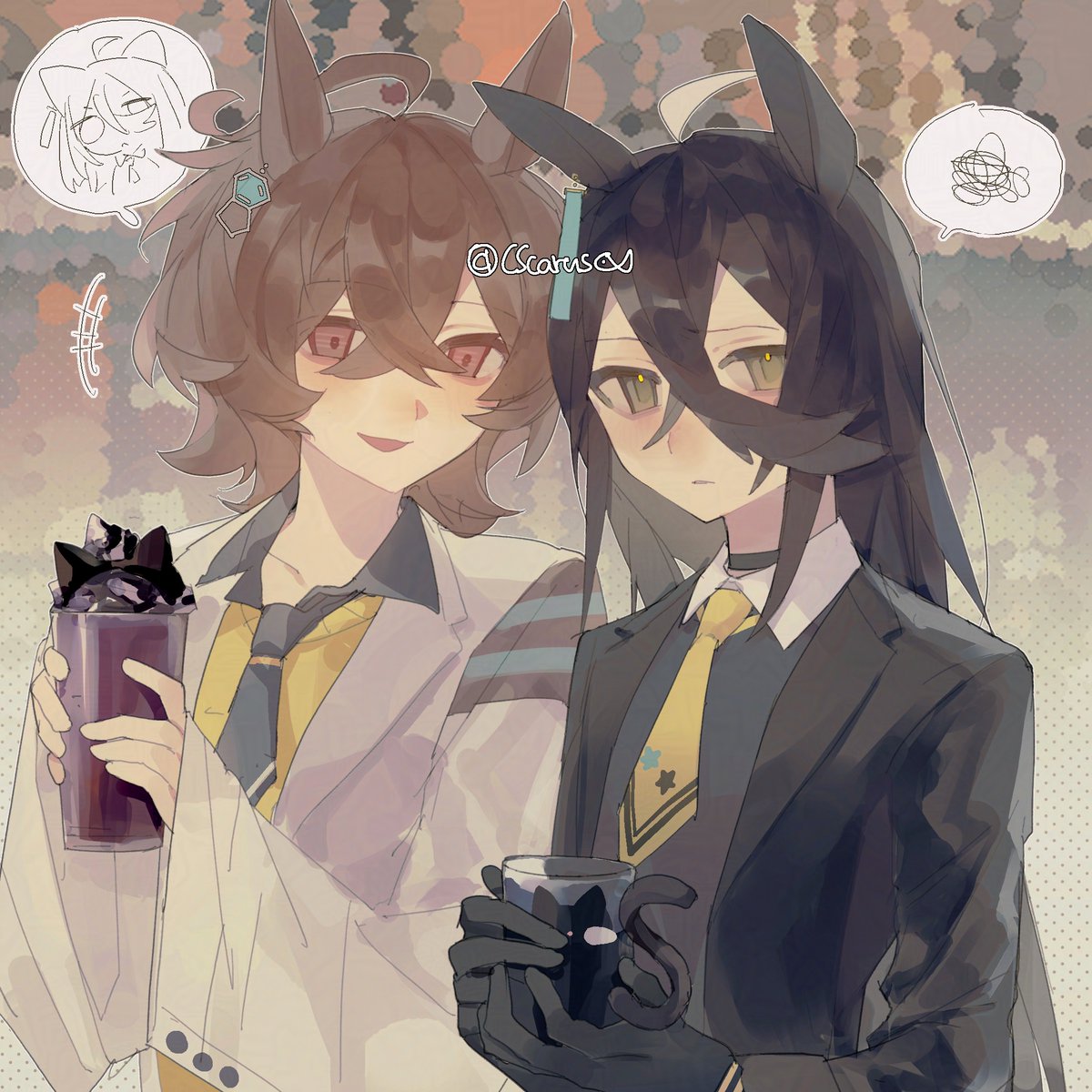 すたばにいるカフェタキ
🐈‍⬛🐈‍⬛🐈‍⬛
#マンハッタンカフェ #アグネスタキオン #ウマ娘