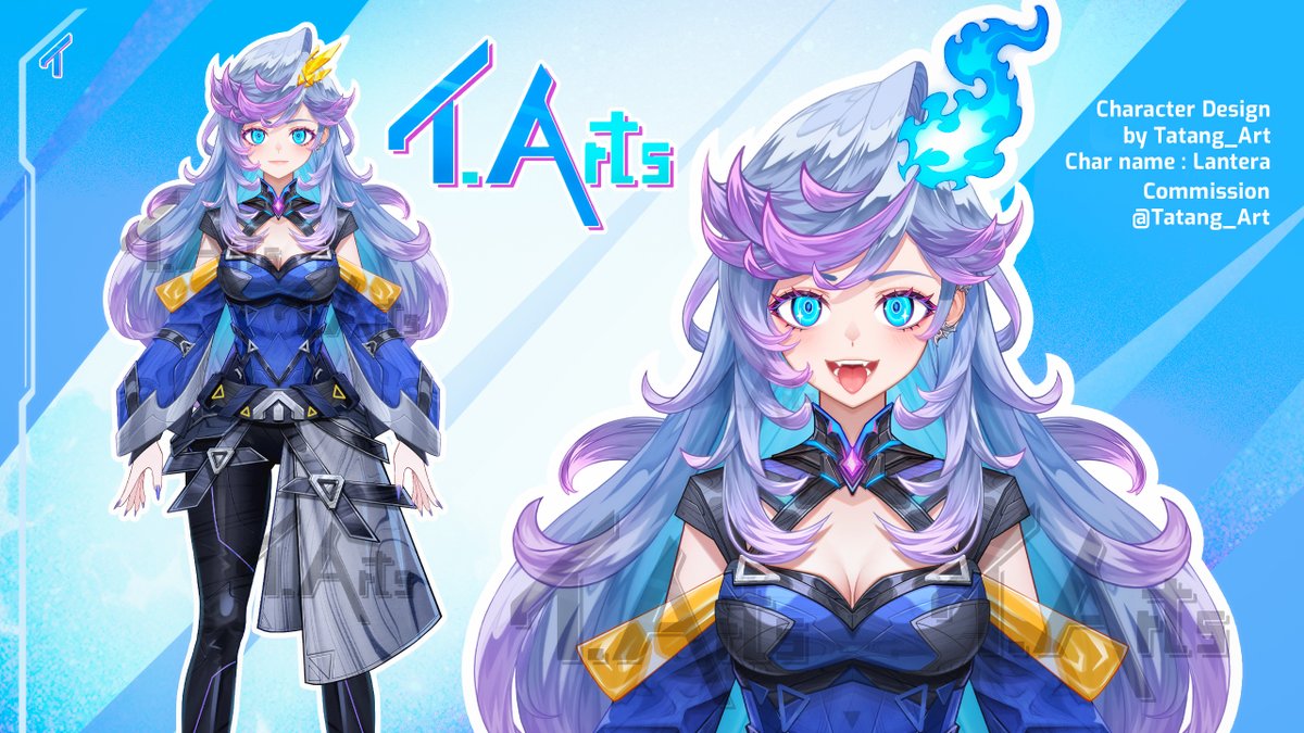 ⭐️Open for Commission⭐️
Vtuber Character Design + with separated parts ready to Rigg for Live2d or Spine

Start from $150 (fiverr link in my bio)

#
Character name : Lantera Florencia
(imaji digistudio mascot)

#Vtuber #live2d #character #commission #illustration