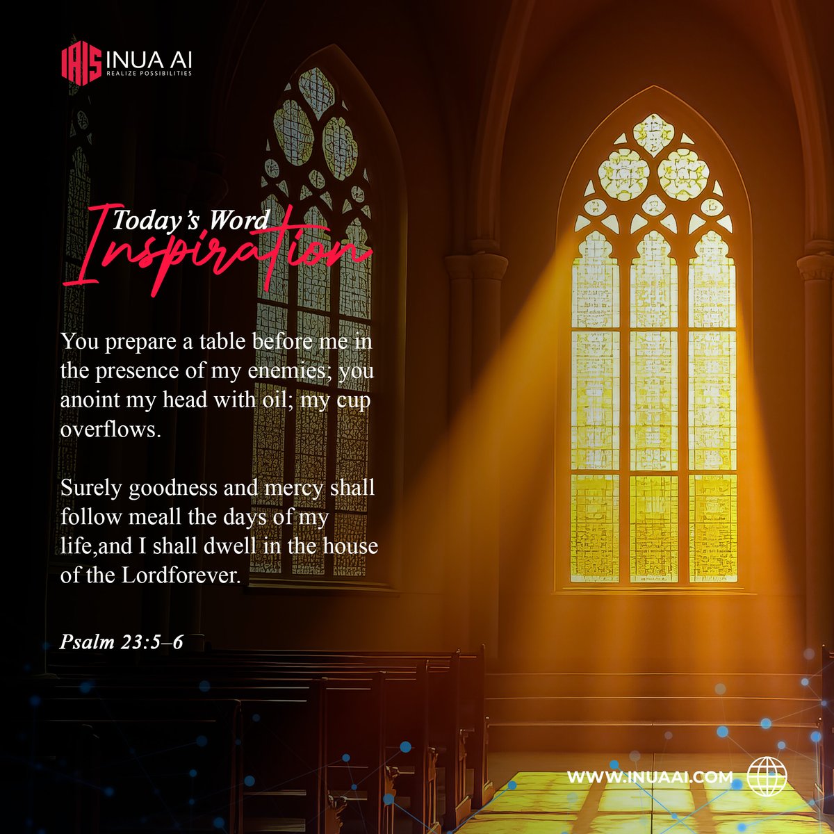 INUA_AI's tweet image. Grace overflows even in hard seasons. You are being renewed and prepared for greater things. Goodness and mercy walk with you.
#SundayWord #FaithAndHope #RealizePossibilities #INUAAI