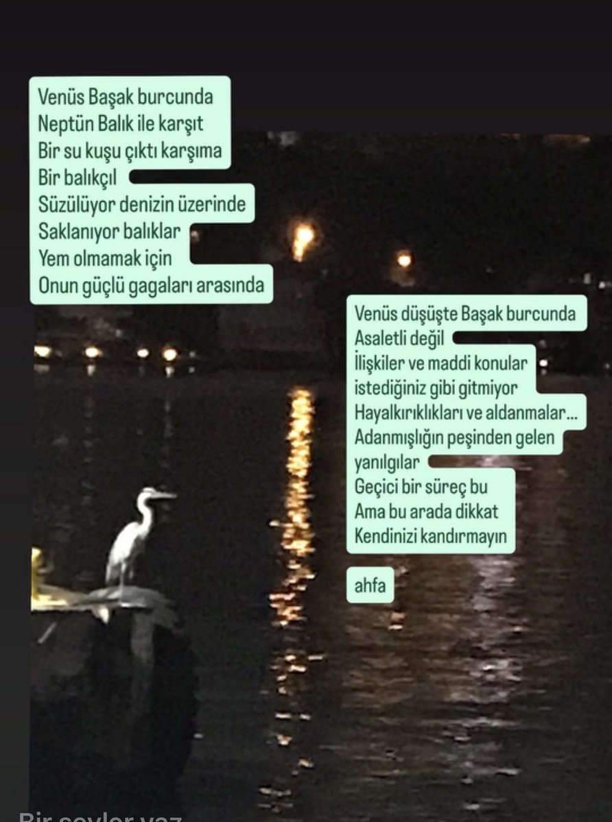 Ahfa'nın Kamer Menzilleri & Hûd Astroloji (@ahfaaysegul) on Twitter photo Venüs Başak burcunda
düşüşte…
Pek asaletli değil
dünya işlerinde
ilişkilerde
Yolarak sever, demiş
bazı astrologlar
Kendi menfaatleri için
kullanmak ya da
kullanılmak gibi
bir şey…
ahfa Venüs Başak burcunda
düşüşte…
Pek asaletli değil
dünya işlerinde
ilişkilerde
Yolarak sever, demiş
bazı astrologlar
Kendi menfaatleri için
kullanmak ya da
kullanılmak gibi
bir şey…
ahfa