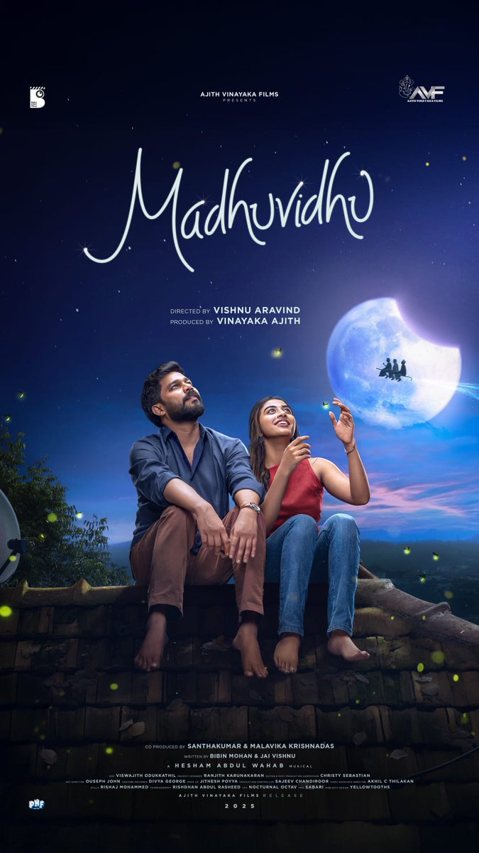 BourneNoir's tweet photo. 🎉 Unveiling #Madhuvidhu, a fun family comedy-drama!
Directed by Vishnu Aravind (Gandharva Jr., Kalki assistant), starring Sharafudheen & Kalyani Panicker.
Ajith Vinayaka Films (Gaganachari) presents | Music by Hesham Abdul Wahab (Hridayam, Kushi).
#Sharafudheen #AVF12 https://t.co/7YHHPJbmLb