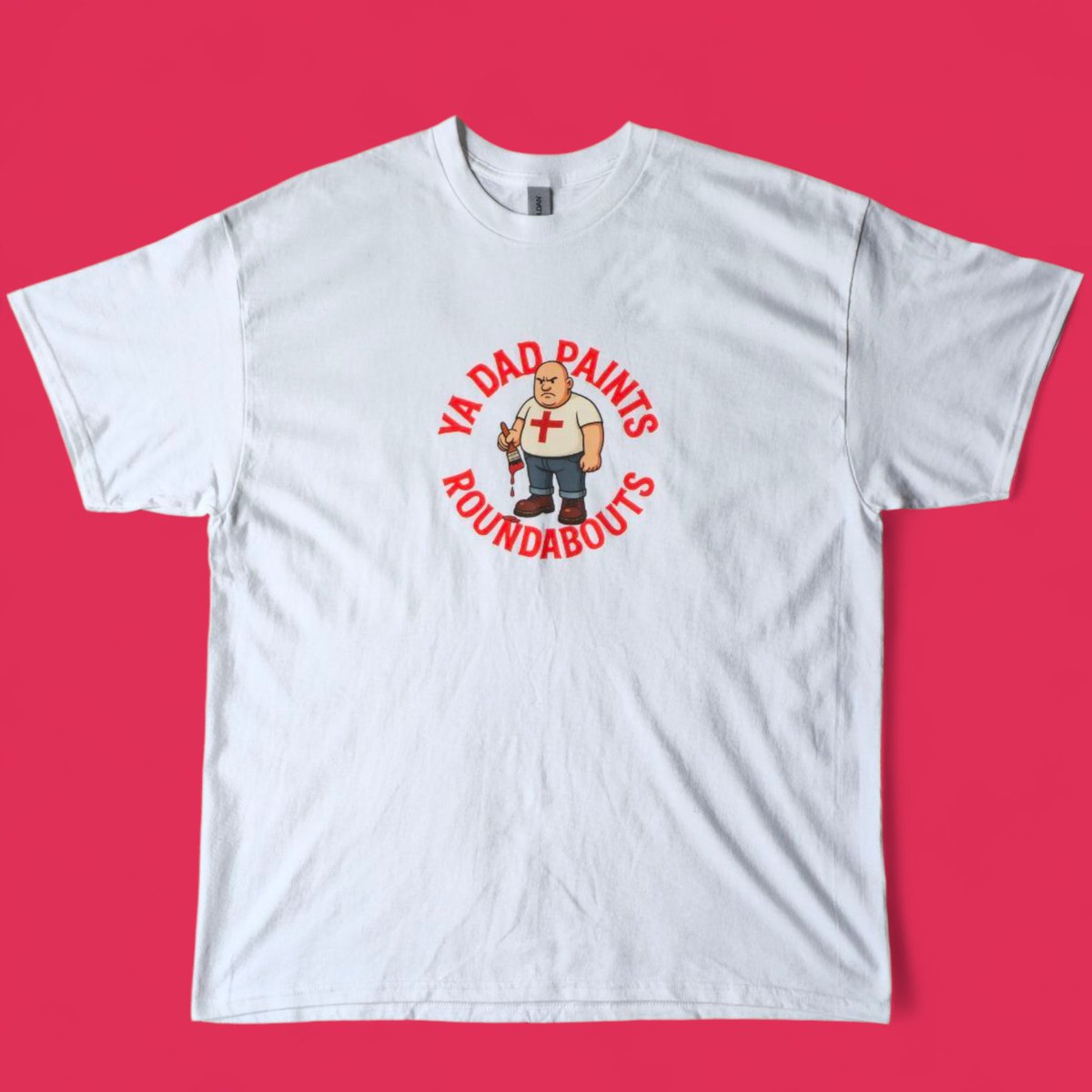 'Ya dad paints roundabouts'
Original 909 Art heavy cotton tee.
#UKGiftAM #ukgifthour #giftidea #gift 
909art.co.uk/product-page/y…