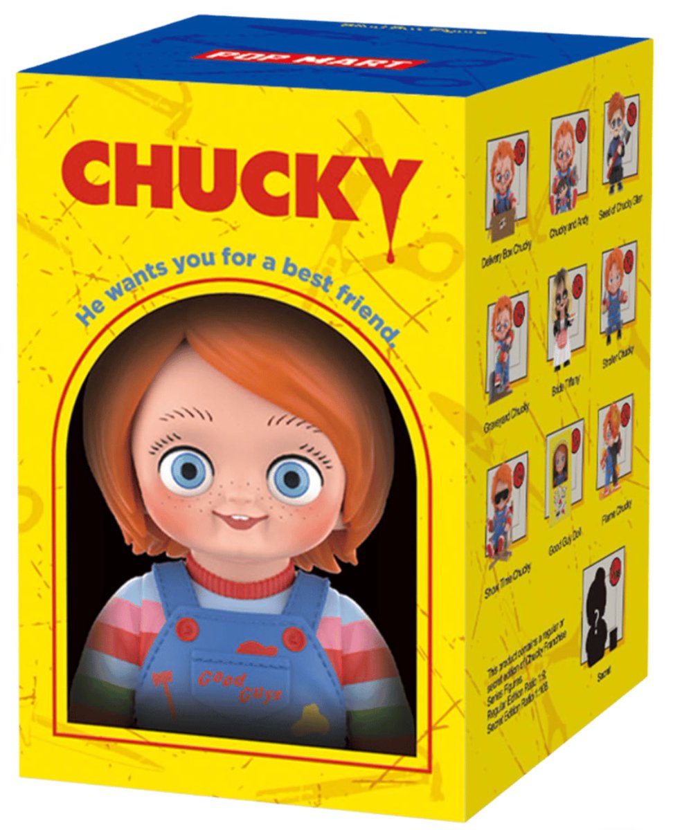 osfp's tweet image. Pop Mart Labubu serisinden sonra  Chucky serisini getirmiş. 

Bir servet harcamak zorunda kalacam 😂

(Labubu alan herkesle geçmişte çok dalga geçmiştim)

#POPMART