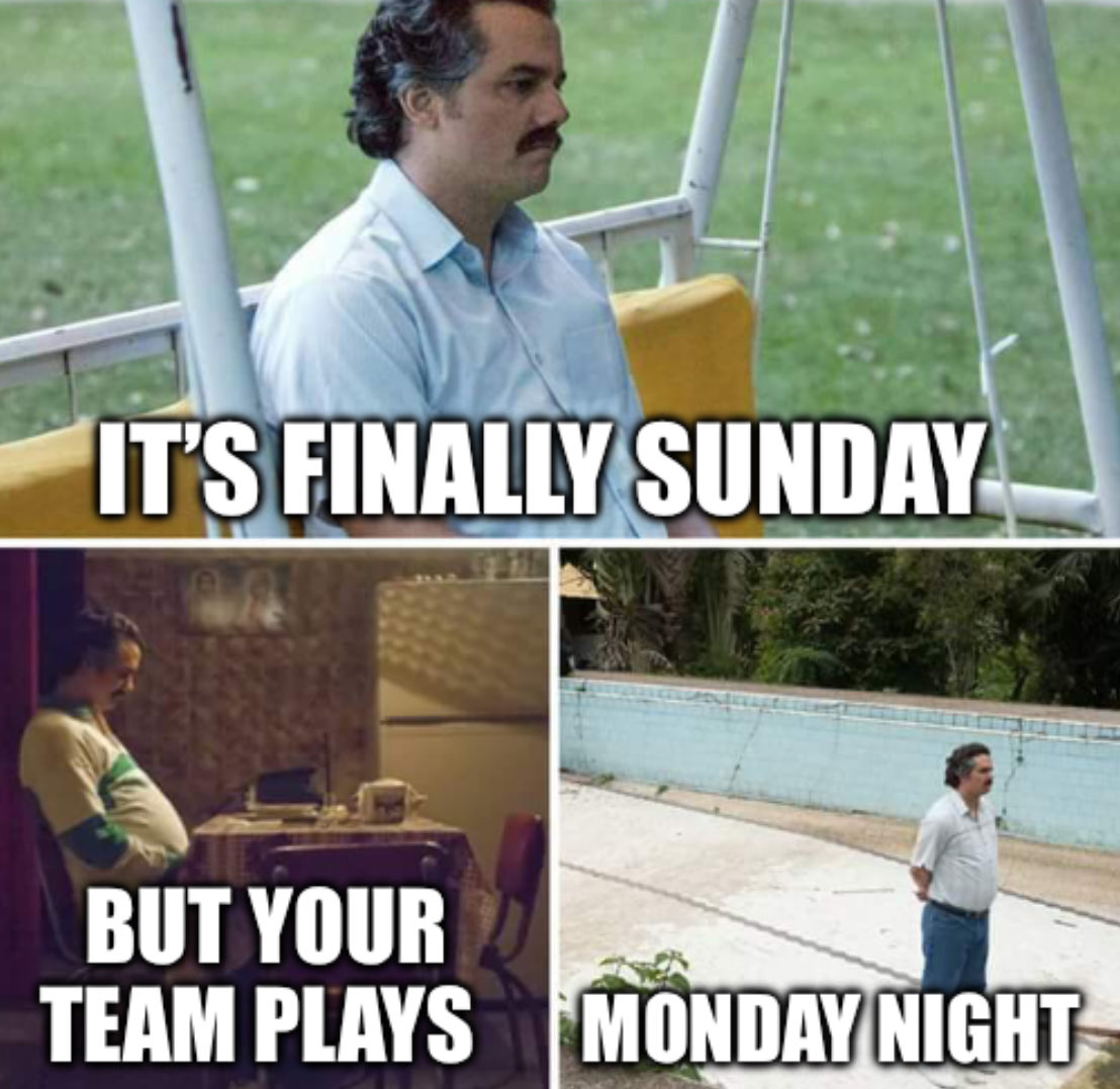 Monday night football feels 😐