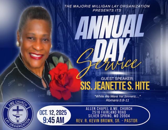 ACSSMD's tweet image. Please join us in worship today as we celebrate the Annual Day of our Marjorie Milligan Lay Organization. #blessingsawaityou! #LayWitnessSunday