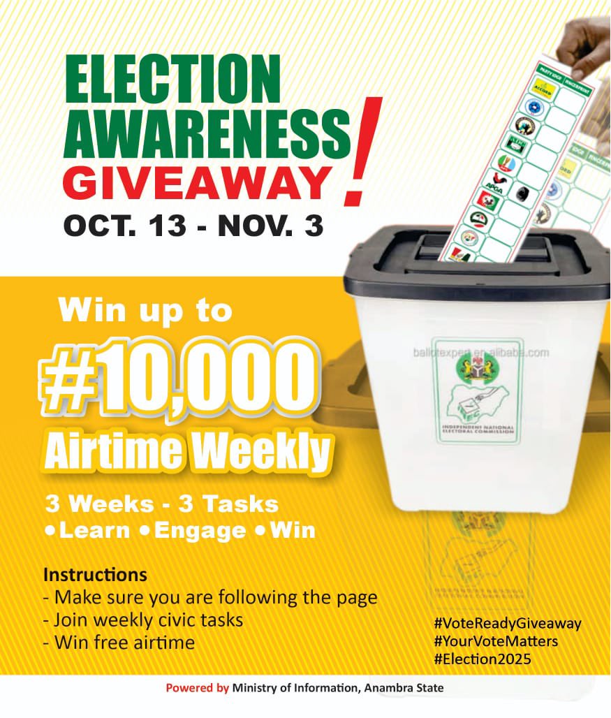 DrLaw_Mefor's tweet image. First Giveaway Task Comes up Tommorow! 

Makes sure you are following the page and stay tuned! 

#SolutionContinues #AnambraIsRising