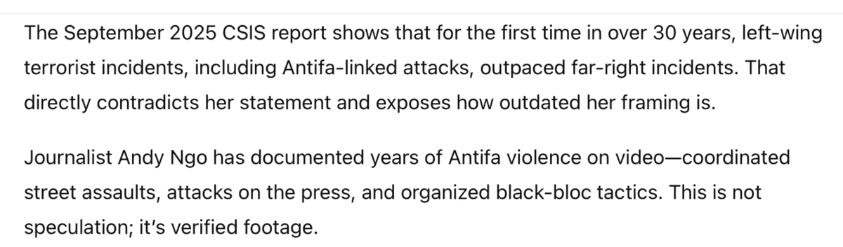 ChrisDanielSRA's tweet photo. @tomselliott Hey @CNN, @ABC, @NBCNews,  maybe you should interview @MrAndyNgo  #AntifaDoesntExist  craziness:  Per ChatGPT: https://t.co/pNeLm4Lyb8