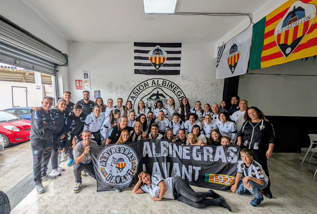 Pasión Albinegra (@pasionalbinegr3) on Twitter photo Recibimos en PASIÓN ALBINEGRA al <a href="/CDCastellonFem/">CD Castellón Femenino</a> antes de su partido en Aldaia 🤍🖤
🕗 17:00H
<a href="/UDAldaiaCF_Fem/">UDAldaiaCFfemenino</a> - <a href="/CDCastellonFem/">CD Castellón Femenino</a> ⚽
¡A seguir con la racha de victorias! ¡¡Suerte chicas!! 🔥🔥 Recibimos en PASIÓN ALBINEGRA al <a href="/CDCastellonFem/">CD Castellón Femenino</a> antes de su partido en Aldaia 🤍🖤
🕗 17:00H
<a href="/UDAldaiaCF_Fem/">UDAldaiaCFfemenino</a> - <a href="/CDCastellonFem/">CD Castellón Femenino</a> ⚽
¡A seguir con la racha de victorias! ¡¡Suerte chicas!! 🔥🔥