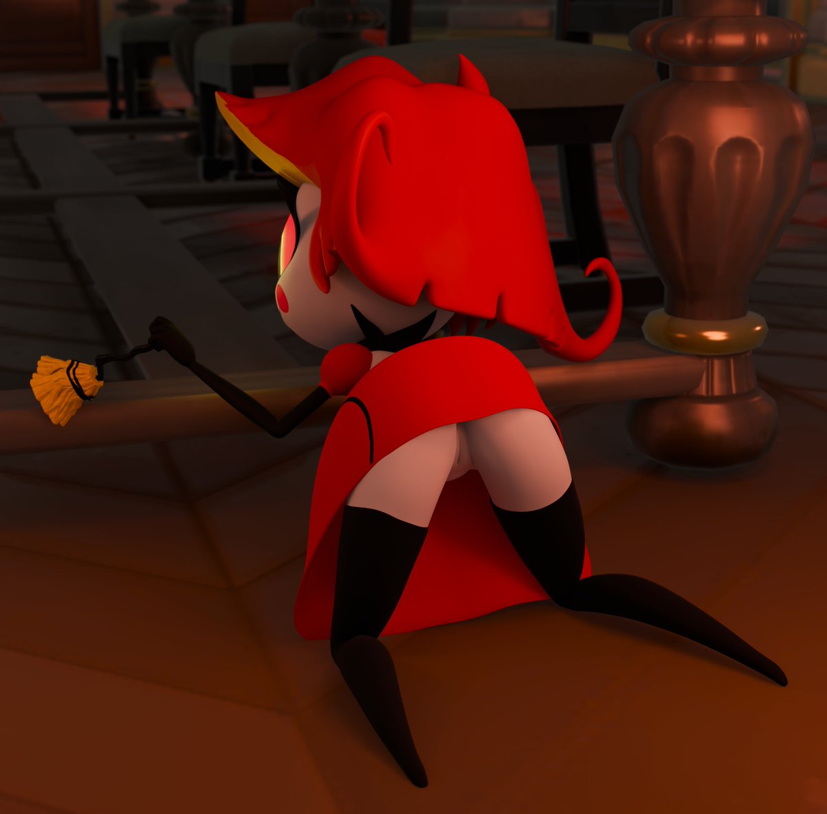 "Dusty Dusty"
gotta get every nook and cranny

Niffty model credit below.