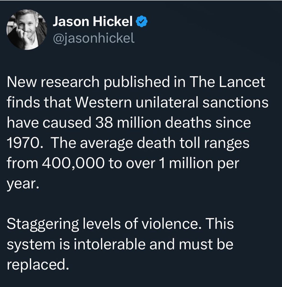 JohnClke's tweet image. #Sanctions are more deadly than bombs.