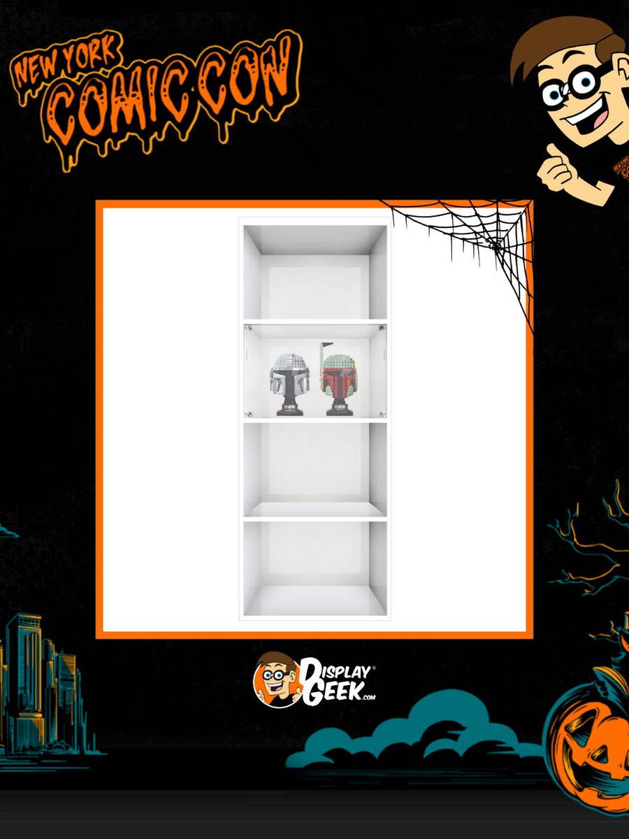DisplayGeek's tweet image. #NYCC2025 Weekend Reveal! 🎃
IKEA Billy Shelf Acrylic Display Solutions to keep your collectibles safe on the shelf! 
Find this and more new product reveals at DisplayGeek.com 🤓 Have a great #NYCC weekend! 🦇
#NewYorkComicCon #DisplayGeek #FunkoPops #Ikea