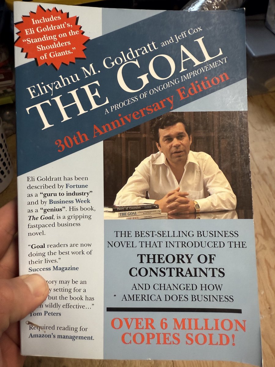 PEoperator's tweet image. Hokey, but required reading, especially for those in manufacturing.
In my opinion, Theory of Constraints is an underutilized methodology (largely because finance guys don’t love it).
It is a simpler approach to manufacturing for the non-financial.
The two concepts that stuck…