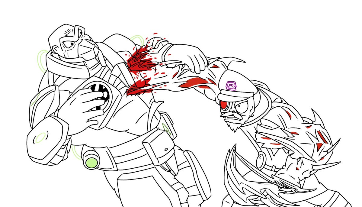 CoolGladiator15's tweet image. CW: Bloodiest 

(Sketch) Human Squash brutality killed by Blacklight-infected Dieselbeard 

#pvz #pvzfanart #pvzoc