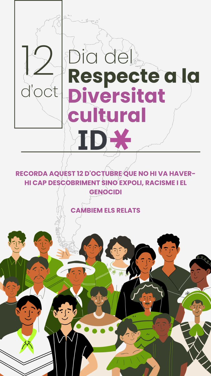 Avui 12 d’octubre

No hi ha res a celebrar.
Hi ha ferides que encara sagnen,
noms imposats que encara pesen,
i memòries que ens recorden
que allò que en diuen “descobriment”
va ser espoli, racisme i genocidi.
