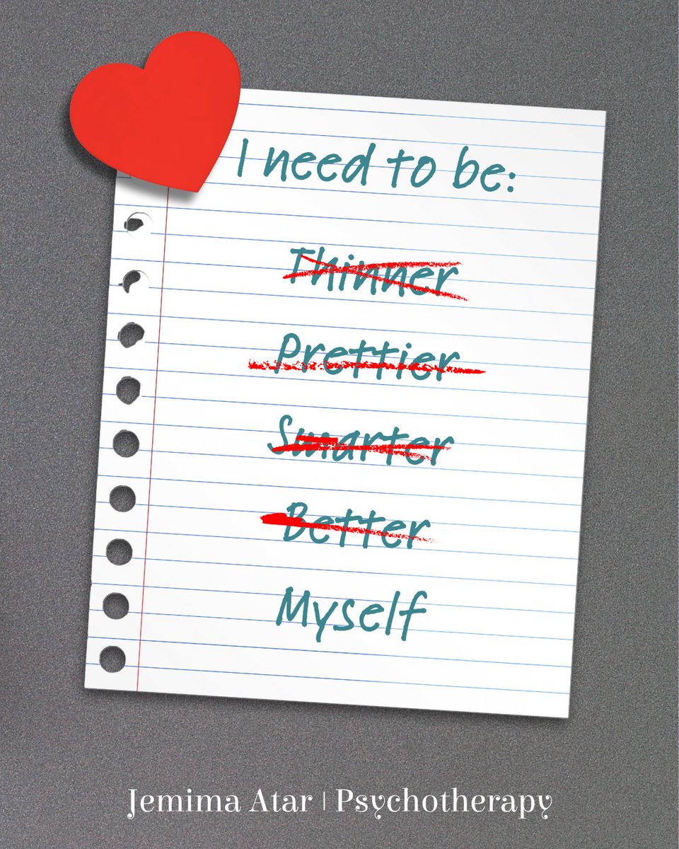 JemimaAtar's tweet photo. It's easy to absorb societal expectations about how we should be, especially for female-presenting people. Strengthening the part of ourselves that advocates for intrinsic worth shows us those expectations come from outside, and we have every right to protect ourselves from them. https://t.co/yw1ZVy5fZe