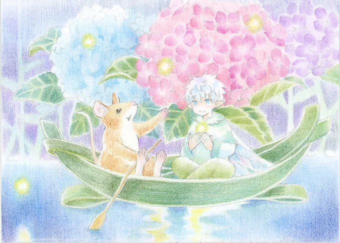 #日常原画収穫祭2025 素敵な企画ありがとうございます 色鉛筆で穏やかな世界を描いています