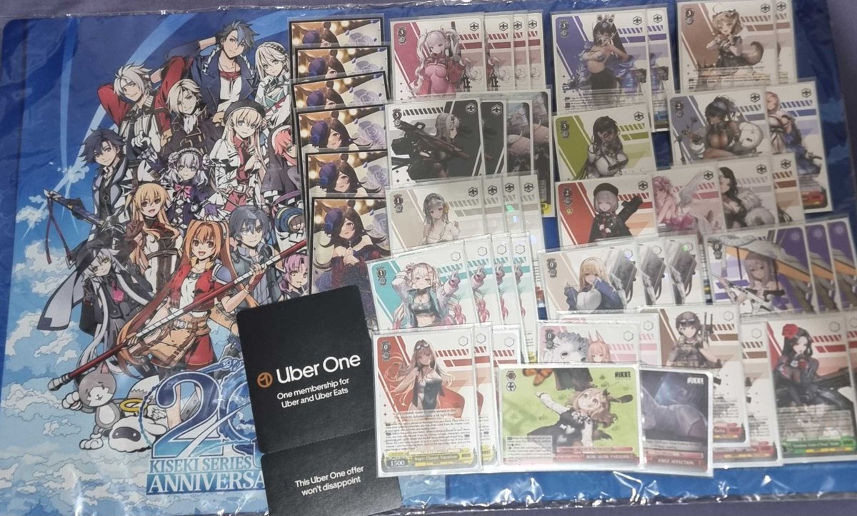 3rikB0n6's tweet photo. Western Sydney Woolies Cup results:
Round 1 - Nikke ☑️
Round 2 - Hololive ☑️
Round 3 - Kaiju No.8 ❌
Round 4 - Re:zero ☑️
Top 4:
Kaiju No.8 ☑️
IM@S Gakuen(?) ❌

Good vibes of WS after all the Gundam TCG. Shoutout to the TO rigging 2 games on feature. 😇
#ws2tcg https://t.co/KF82J8zXvh