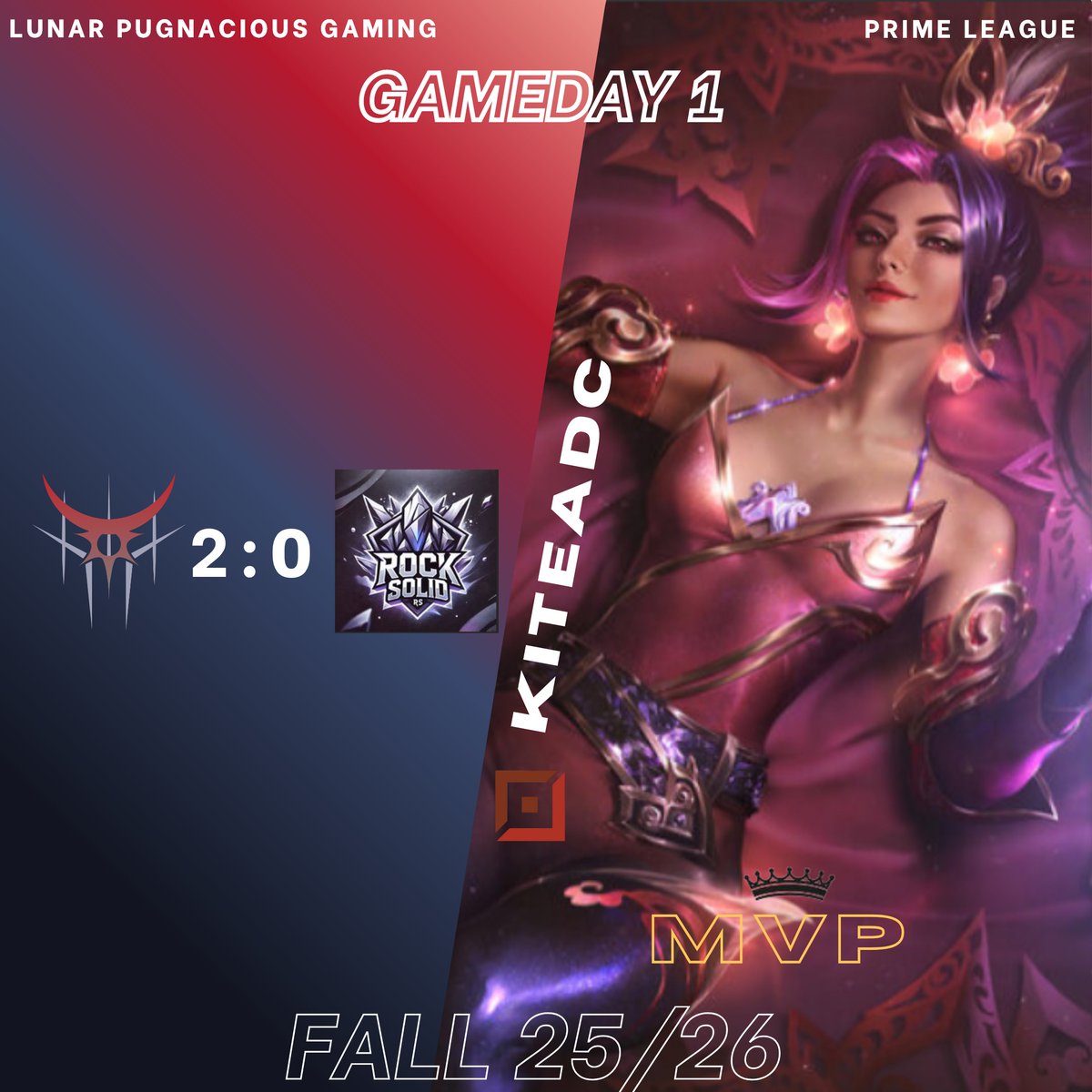 LunarEcipsePRM's tweet photo. "I always take my toll; blood, or gold."
#WeAreLUNA #JoinTheEclipse #TKPRM #leagueoflegends #TeamPugnacious https://t.co/ciwyp4FDlo
