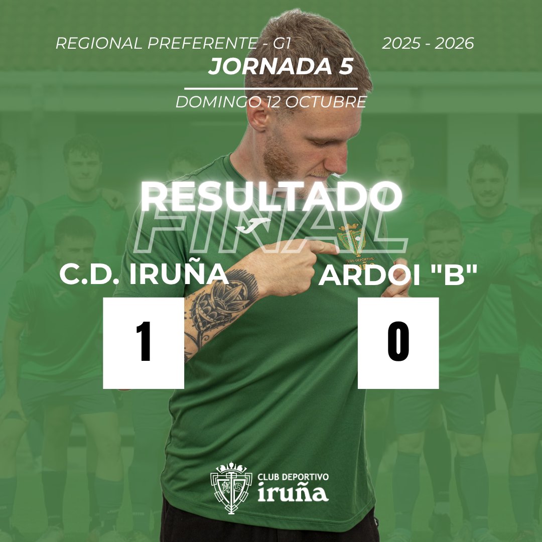 🏁 FINAL | <a href="/cdirunaoficial/">C.D. Iruña</a> 1-0 Ardoi "B" <a href="/cfardoi/">C.F. ARDOI F.E.</a>