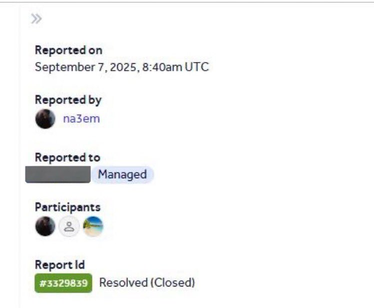 اللهم لك الحمد يارب 🤎

Got a valid vulnerability on HackerOne!
