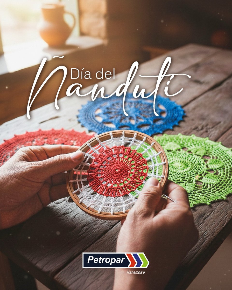 Color, historia y manos paraguayas 🧵

Celebramos el Día del Ñandutí, símbolo de nuestra identidad y orgullo paraguayo 🇵🇾