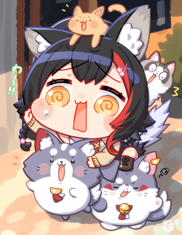 大神ミオ 「#三連休はフォロワーが増えるらしい 絵とか料理を投稿するアカウントです!!! フ」|ぱんじゃむのなめ ＠ホロクル G-05のイラスト