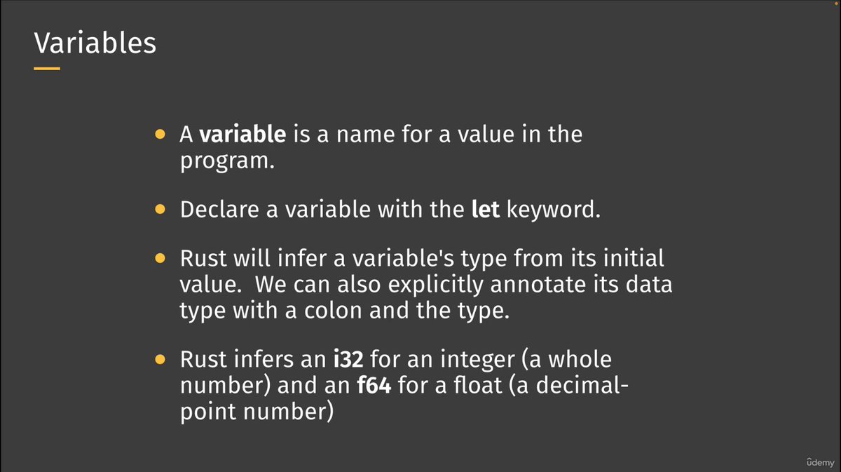 legend4tech's tweet image. Day  #2 , 🦀 Just wrapped up Section 2 of my Rust journey!

Learned about variables, mutability, shadowing, constants, scopes, interpolation, compiler directives &amp;amp; type aliases.

Rust’s focus on safety, clarity, and compile-time checks is next level 🔥
 #RustLang #100DaysOfCode
