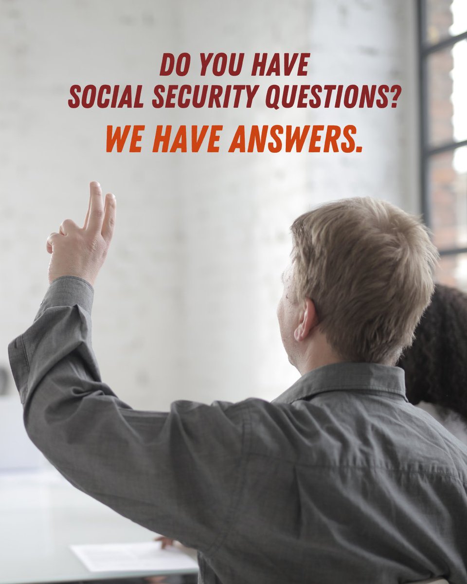 planwithmeld's tweet image. Get the answers to your most pressing Social Security questions at our upcoming live event. #socialsecurity #retirementplanning #educationalevent #seminar

meldfinancial.com/event/maximizi…