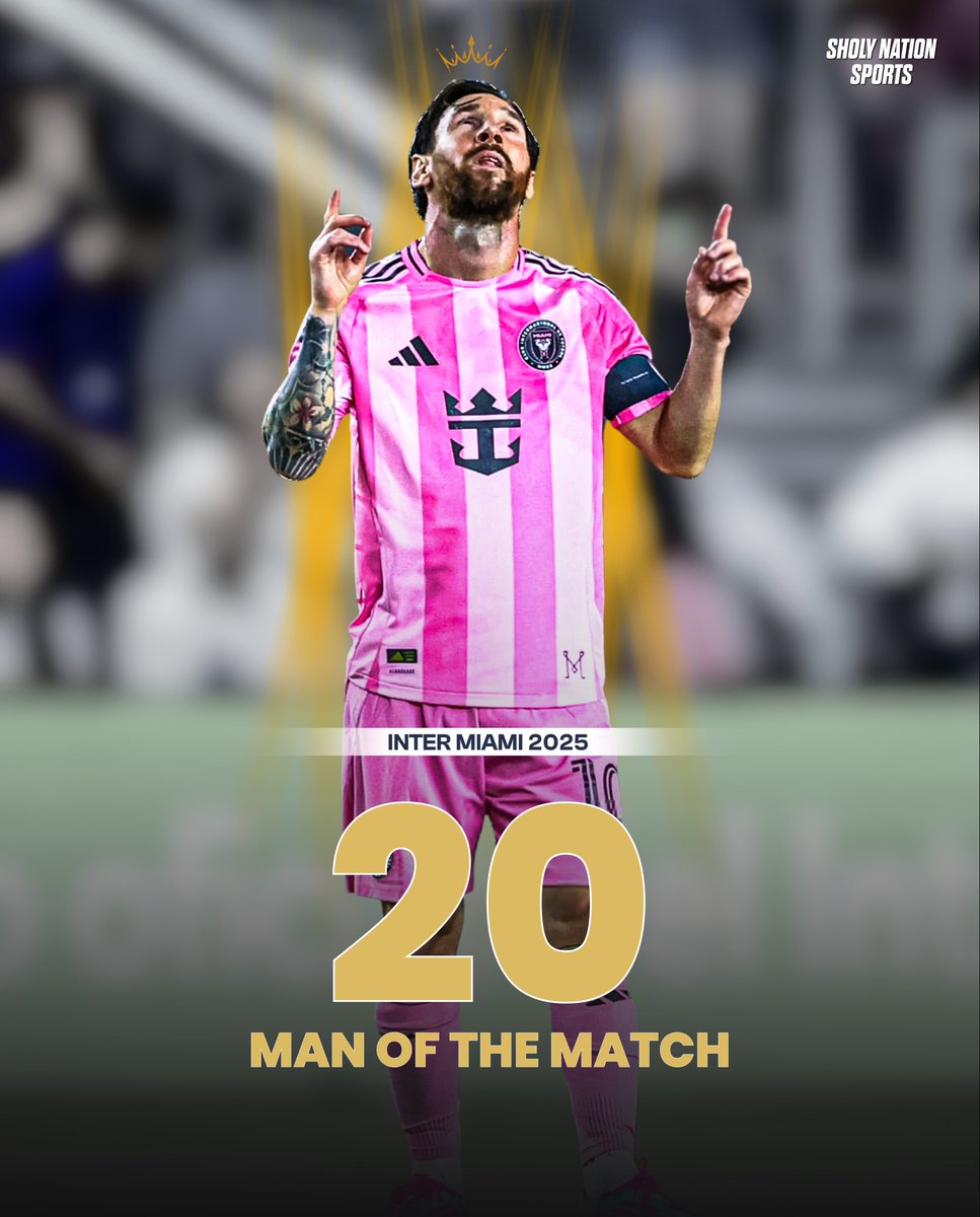 Sholynationsp's tweet image. 🇦🇷 Lionel Messi has won 20 Man of the Match awards for Inter Miami this season.

48% of the games he’s played! 😳