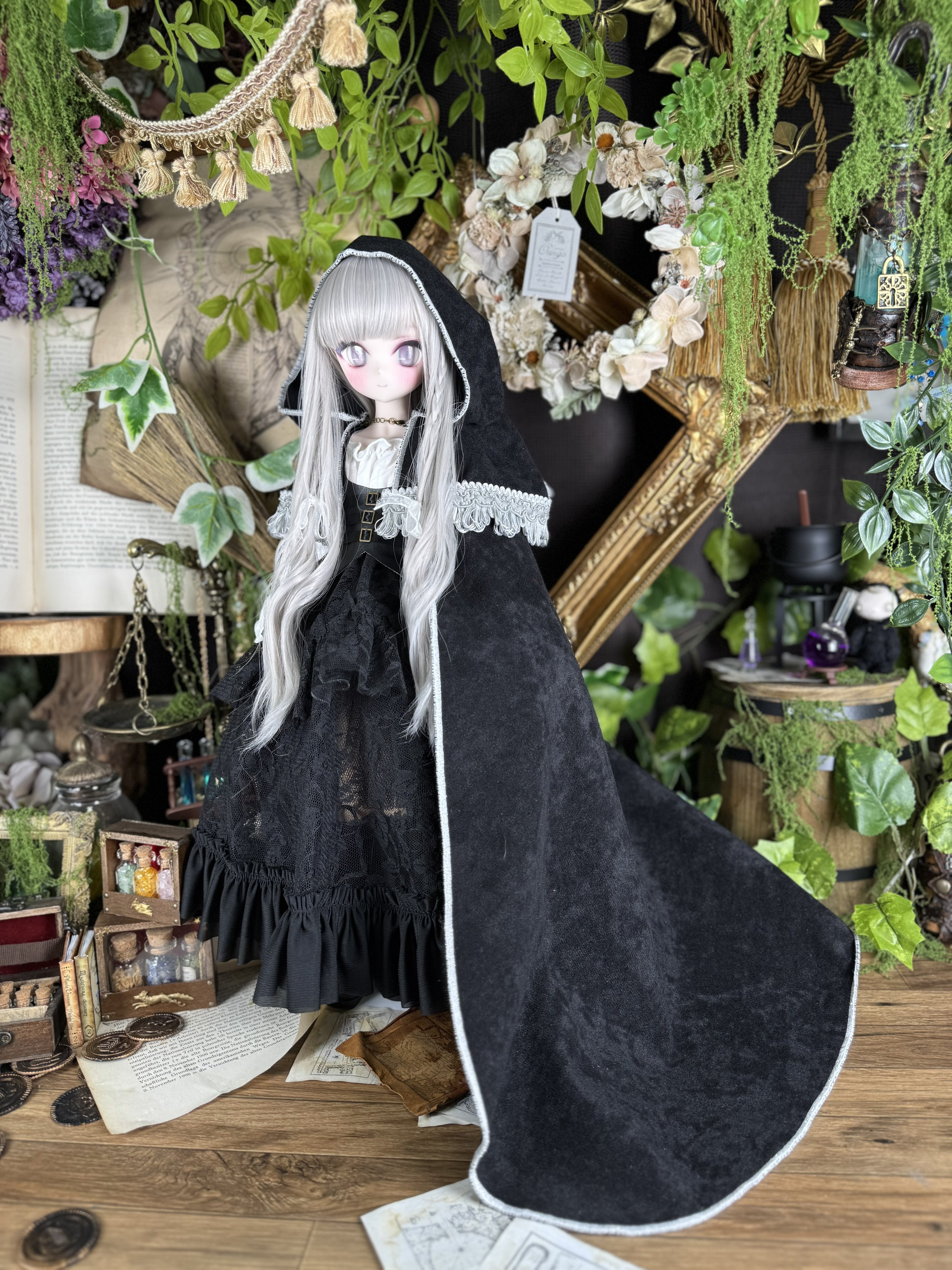 カスタムアイシードール ❀ドレス花かんむりセット ＊不定期出品＊ ローゼンメイデン風 雛苺のドレス ブライス リカちゃん アウト