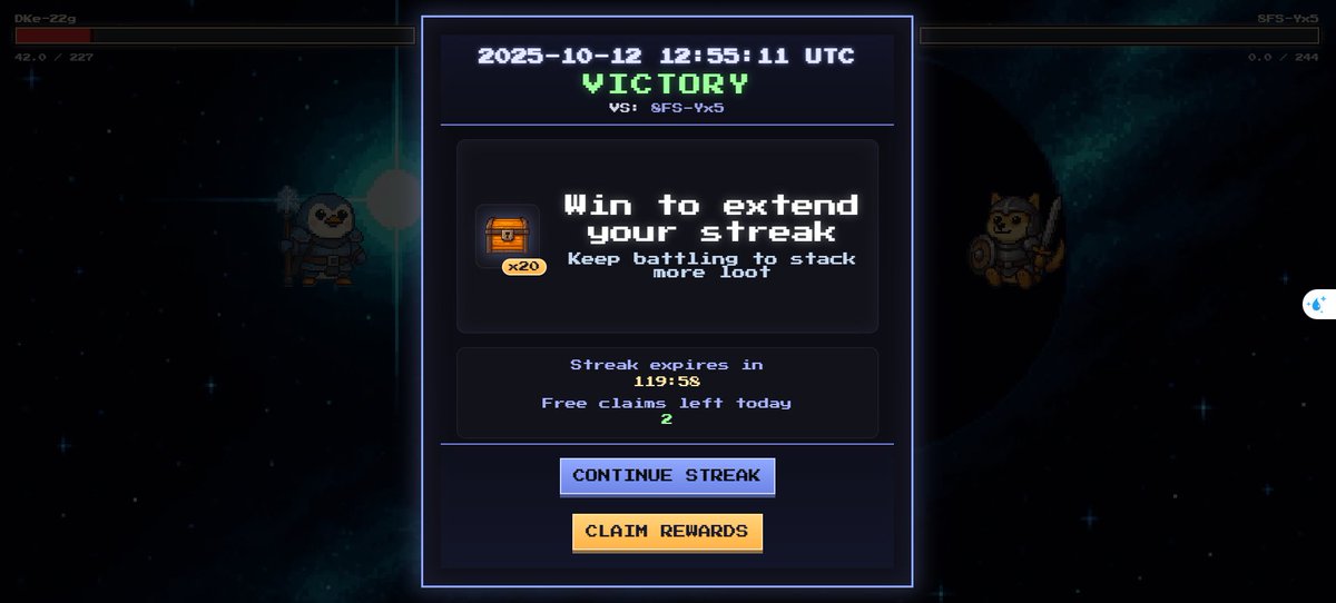 trung_truc123's tweet image. I'm very interesting and exciting when participated matchs game, let join and play game. Today 12/10/2025 : 😍Win streak 20 game everyday to claim more reward: $USDC
#PlayToEarn @Battlefrens #Web3Gaming
