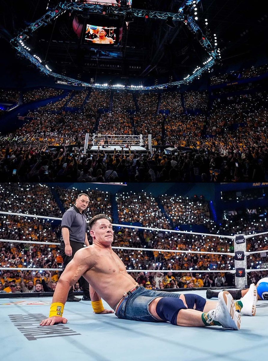 JoeRobinson92's tweet image. I am not going to lie when I saw Cena doing the Sister Abigail & then the fans doing the fireflies & that look & the nod up to the heavens from Cena got me man. We miss you Bray.💔😥 #BrayWyatt #CenaVsStyles #CrownJewel