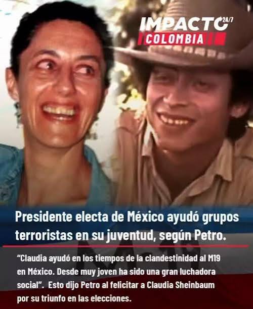 AlzagaBeltran's tweet photo. @petrogustavo @petrogustavo superó el #SinComentario de su compañera guerrillera del M19 de @Claudiashein en defensa de @NicolasMaduro 
Petro y Claudia, algo se conocerán. https://t.co/1FolZS1V8b