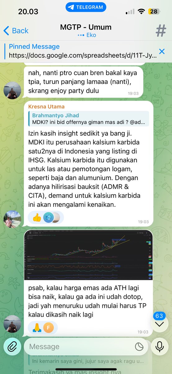 Akulah wujud etmint 1 yg ngurus MGPT. Fun fact, kemaren aku yg mengajukan diri buat handle playbook ini, soalnya analisis Mas Jihad sangat membantu orang yg penuh keterbatasan ilmu saham kek aku ini. Mana humble pulak. Circlenya konglo pulak. Ngeriii 🥶

Btw, diskusi dah mulai