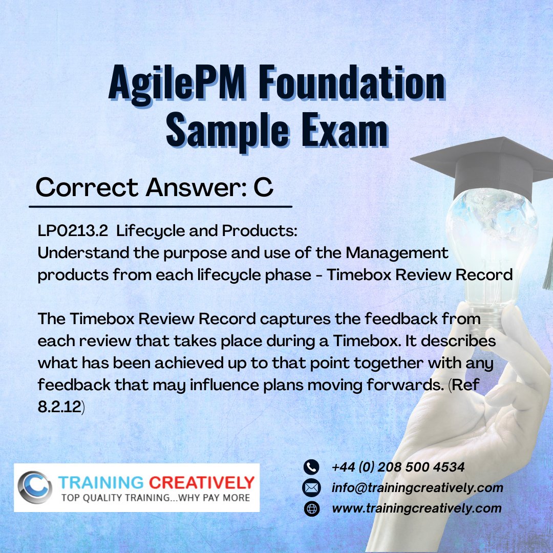 traincreatively's tweet image. 💡 AgilePM Insight Check
Agile isn’t just about speed — it’s about value delivery.
Which principle in today’s question best reflects that mindset?
👉 Swipe for the answer and explanation!
#AgilePM #AgilePrinciples #ContinuousImprovement #TrainingCreatively
