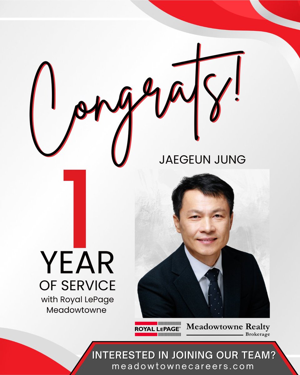 Our team's strength comes from each individual member, and each member grows stronger as part of our team. We thank you for your dedication to Royal LePage Meadowtowne.❤️ Here's to continued success and growth together! 🚀 

#YearsOfService #Celebrate #SuccessTogether #RLPMRealty